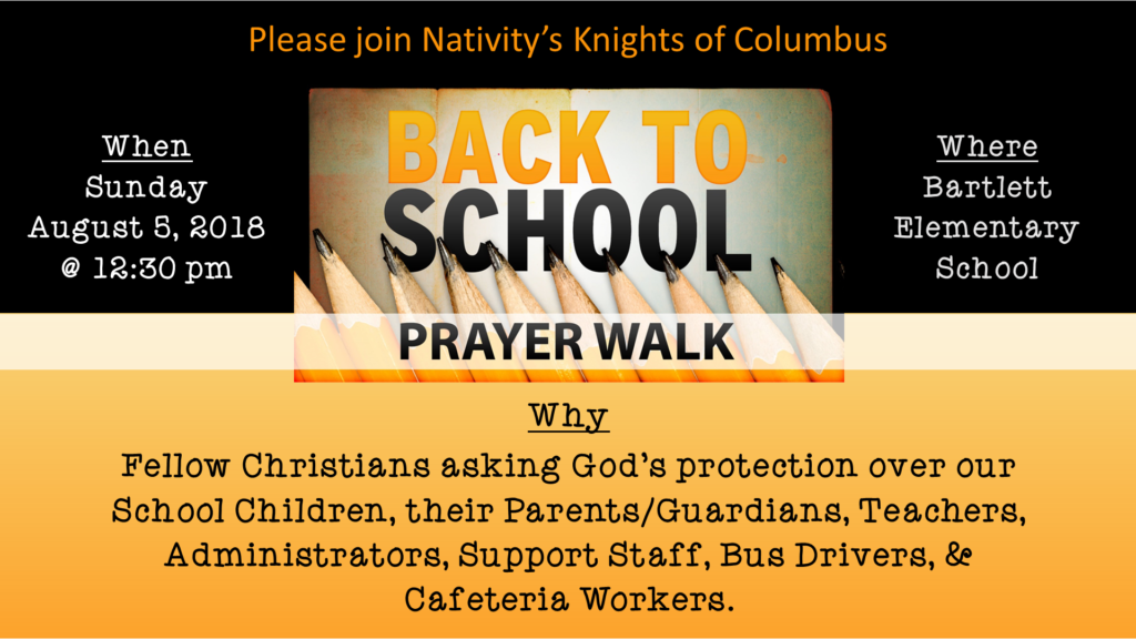 prayer walk school – Catholic Church of the Nativity