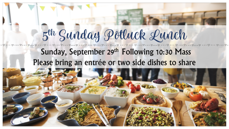 5th sunday potluck 9- 2019 – Catholic Church of the Nativity